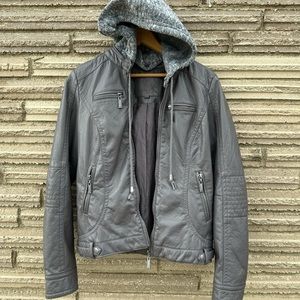 J2 Vegan Friendly Faux Leather Jacket Womens Sz M